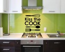 Kiss the Cook Quotes Wall Decal Family Quotes Vinyl Art Stickers